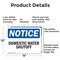 Signmission Domestic Water Shutoff, 14 in W x Rectangle, Aluminum OS-2PACK-NS-A-1014-L-11452 - alternate 3